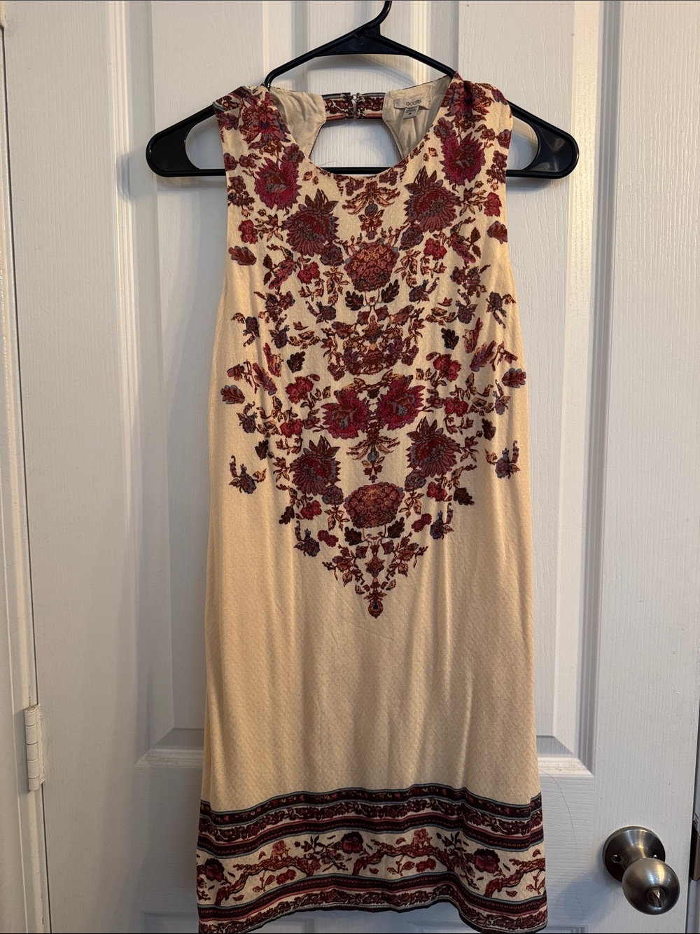 Urban Outfitters ecote boho dress cream and maroon